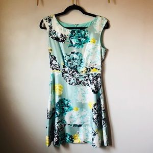 J Crew Aquatic Floral Silk Dress in sz 2